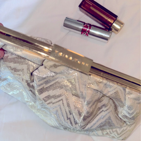 Trina Turk Metallic Zig Zag Clutch - Picture 6 of 6